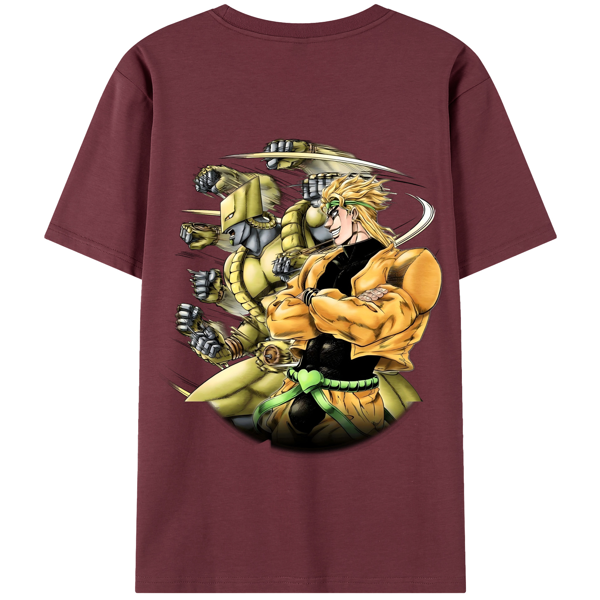 （画像用） ジョジョの奇妙な冒険 ディオ?ブランドー JoJo's Bizarre Adventure Dio Brando 綿100％半袖Tシャツ（背面プリント）